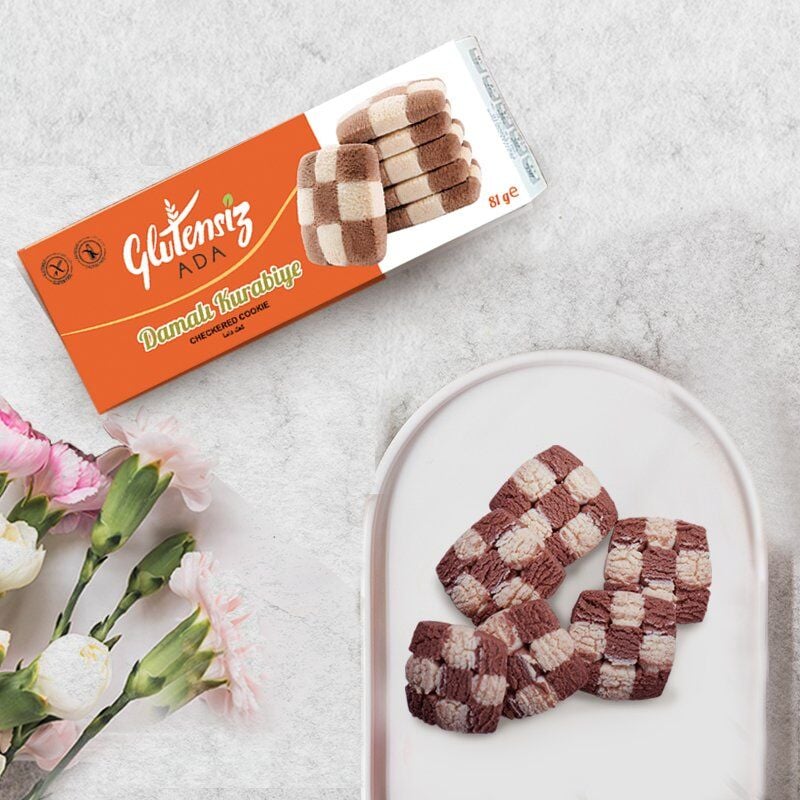Glutensiz Ada Glutensiz Damalı Kurabiye