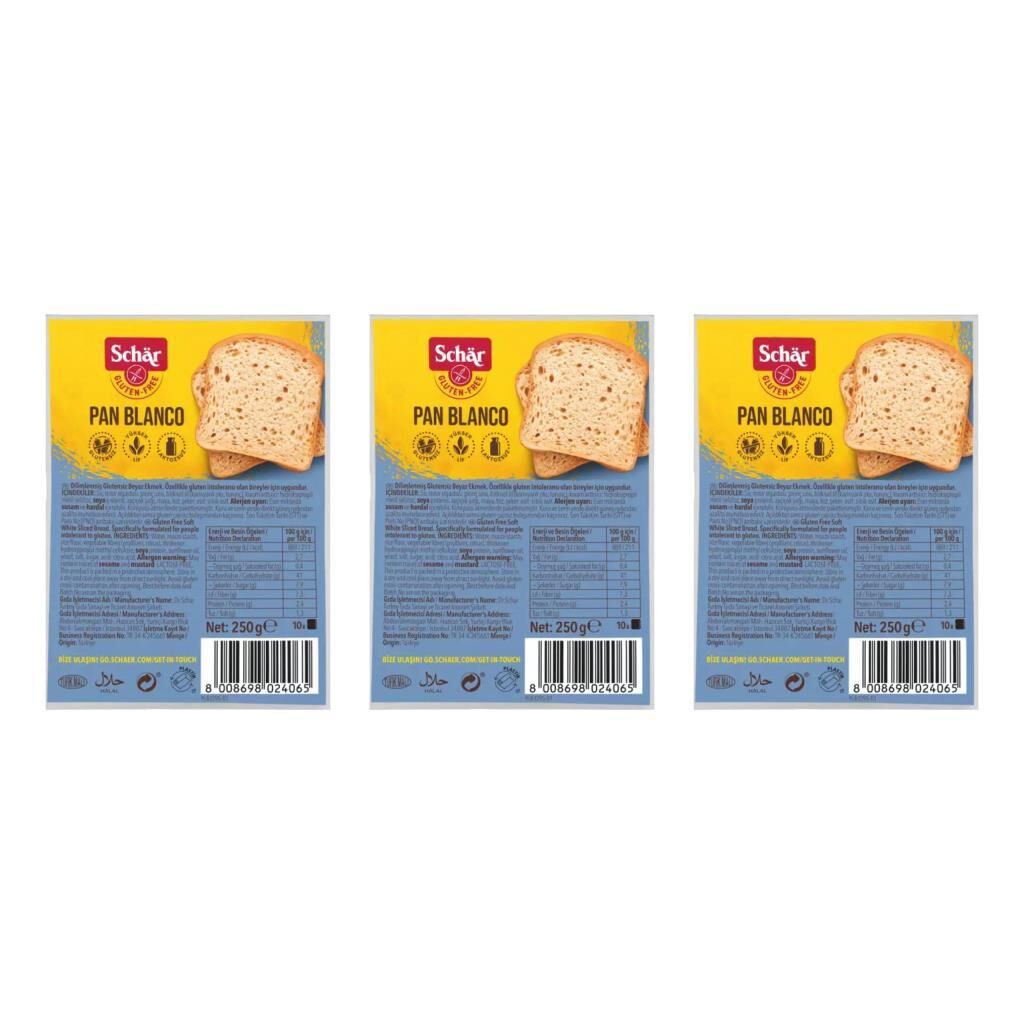 Schar Pan Blanco Glutensiz Ekmek 3Lü Paket