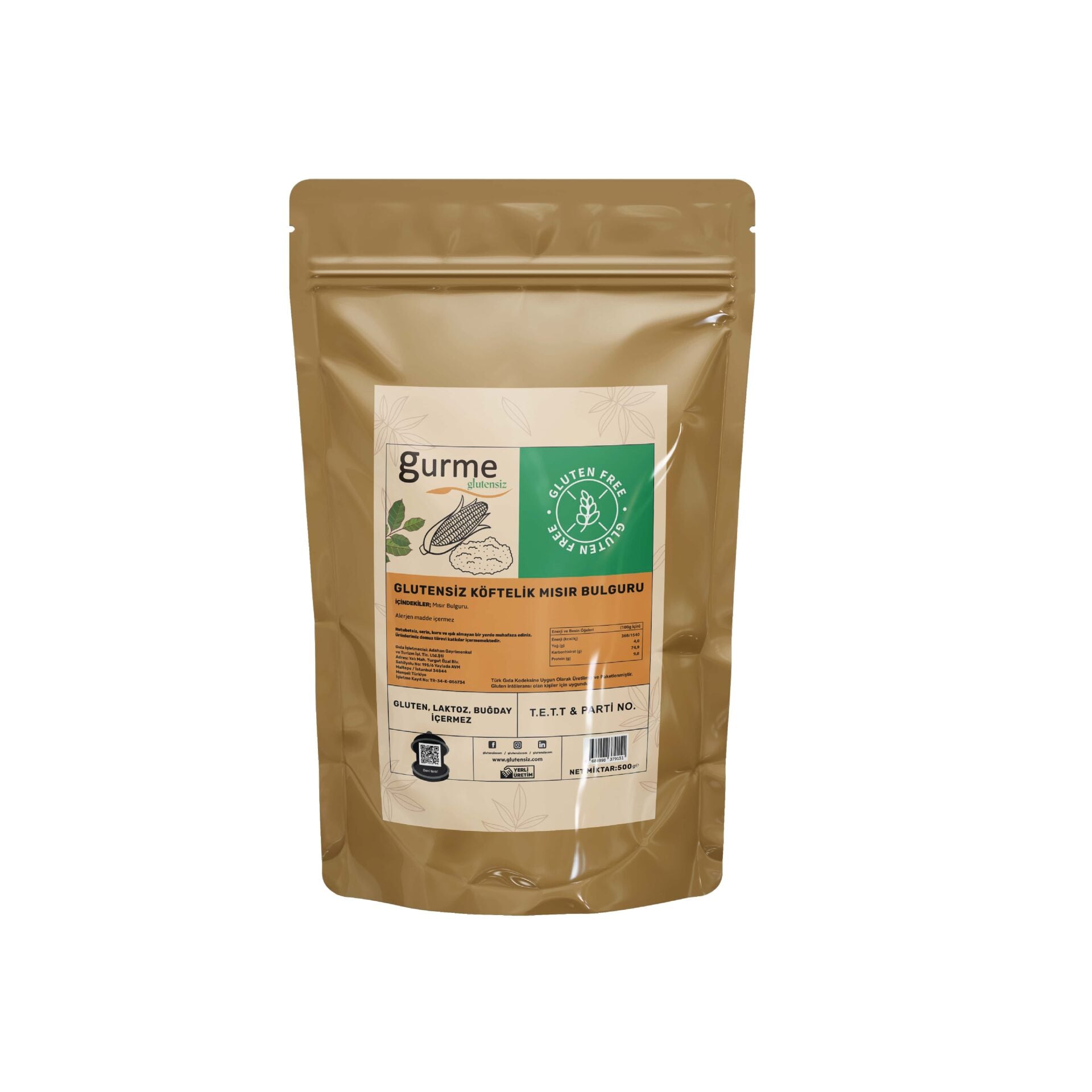 Gurme Glutensiz Köftelik Mısır Bulguru 500 Gr