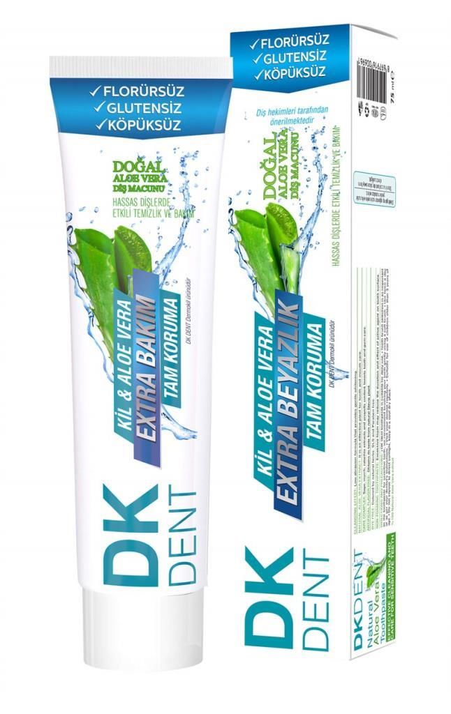 DKDent Glutensiz Aloe Vera Diş Macunu & Fırça 75ml