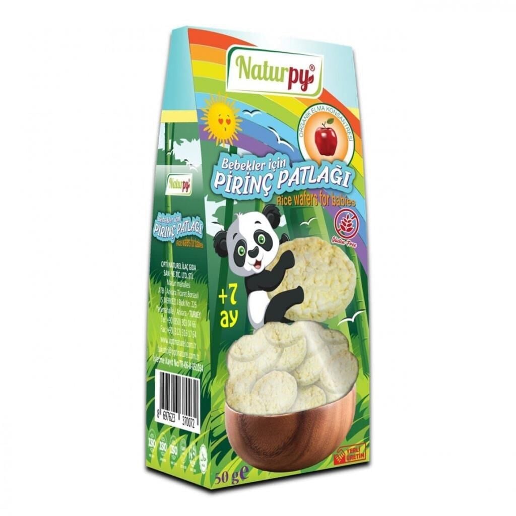 Naturpy Bebekler İçin glutensiz Pirinç Patlağı 50 Gr