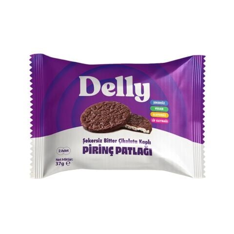 Delly Glutensiz Bitter Çikolatalı Pirinç Patlağı 37 Gr