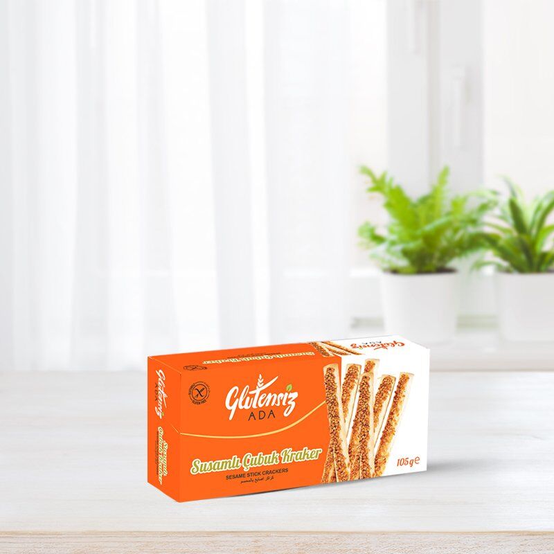 Glutensiz ada Glutensiz Susamlı Çubuk Kraker
