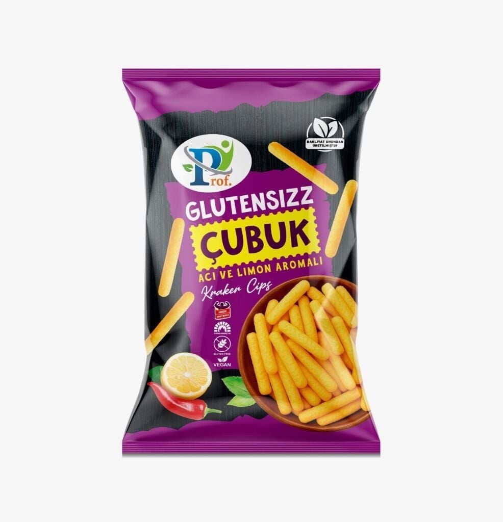 Prof Glutensiz Acı ve Limonlu Kraker Cips 75 g