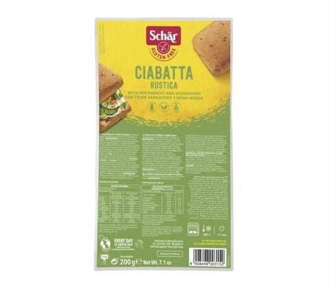 Schar Ciabatta Rustishe Glutensiz Esmer Ekmek