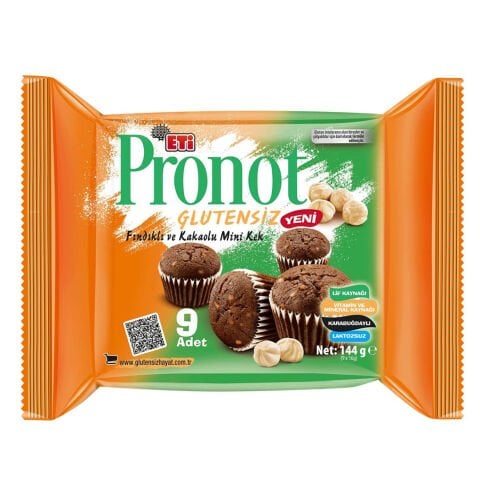 Pronot Glutensiz Fındıklı Kakaolu Mini Kek 144 Gr