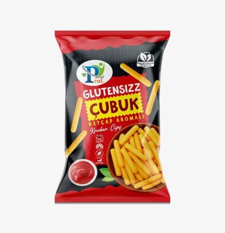 Prof Glutensiz Ketçaplı Kraker Cips 75 g