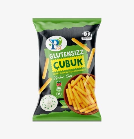 Prof Glutensiz Yoğurt ve Yeşillik Kraker Cips 75 g