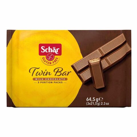 Schar Twin Bar Glutensiz Sütlü çikolata 64,5 GR
