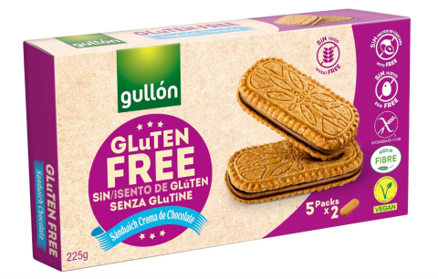 Gullon Glutensiz Çikolatalı Sandviç Bisküvi 225 g