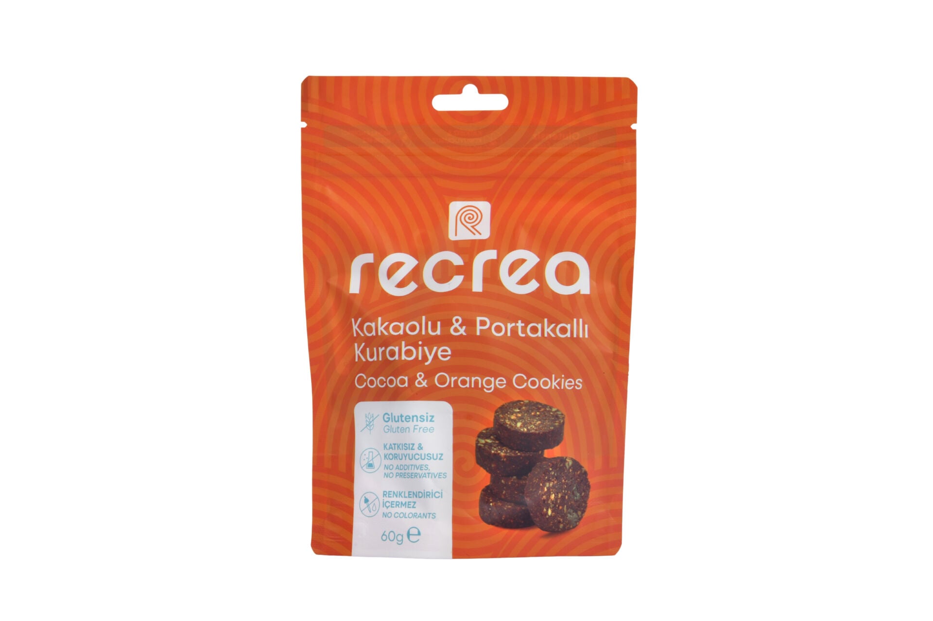 Recrea Glutensiz Kakaolu Portakallı Kurabiye 60 gr