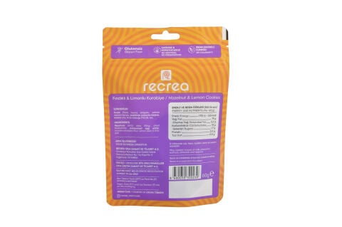 Recrea Glutensiz Fındık ve Limonlu Kurabiye 60 gr