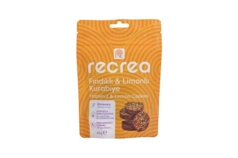 Recrea Glutensiz Fındık ve Limonlu Kurabiye 60 gr