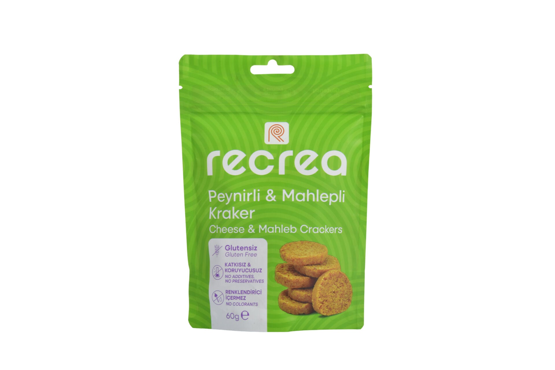 Recrea Glutensiz Peynirli ve Mahlepli Kraker 40 gr