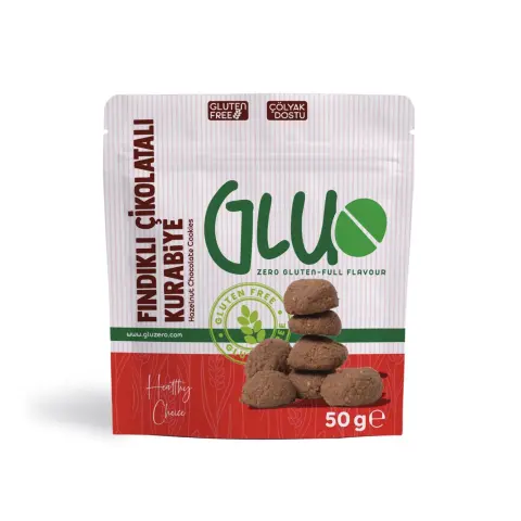Gluzero Glutensiz Fındıklı Kakaolu Kurabiye 50 g