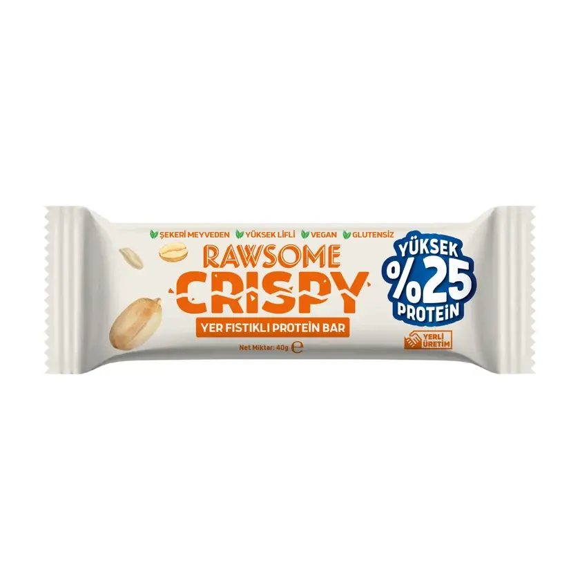 Rawsome Glutensiz Yer Fıstıklı Protein Bar 40 g