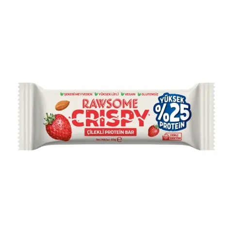 Rawsome Glutensiz Çilekli Protein Bar 40 g