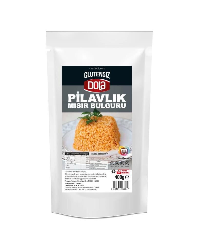 Dola Glutensiz Pilavlık Mısır Bulguru 400 GR