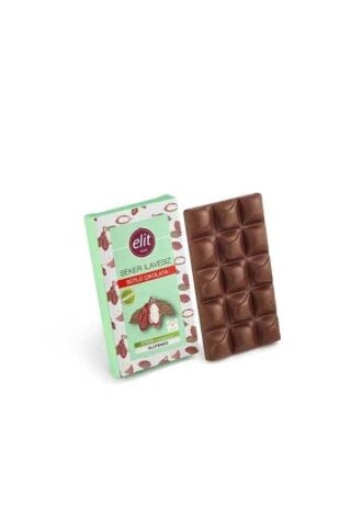 Elit Glutensiz Şekersiz Prebiyotik Sütlü Çikolata 60 Gr
