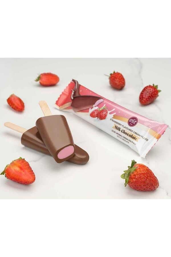 Elit Glutensiz Dondurma Çubuğunda Çilek Aromalı 35 Gr