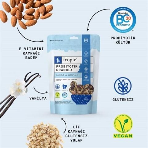 Fropie Bademli Vanilyalı Granola 200 Gr