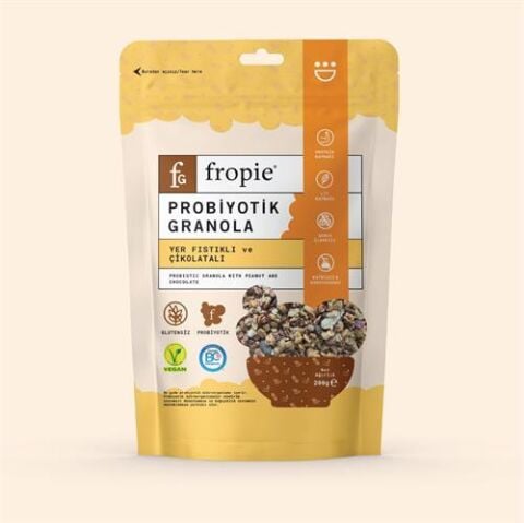 Fropie Yer Fıstıklı Çikolatalı Granola 200 Gr