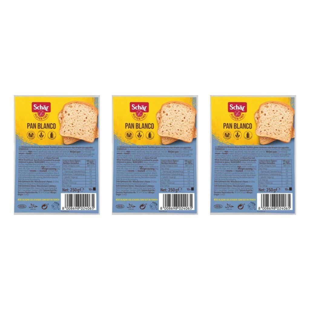 Schar Pan Blanco Glutensiz Ekmek 3Lü Paket