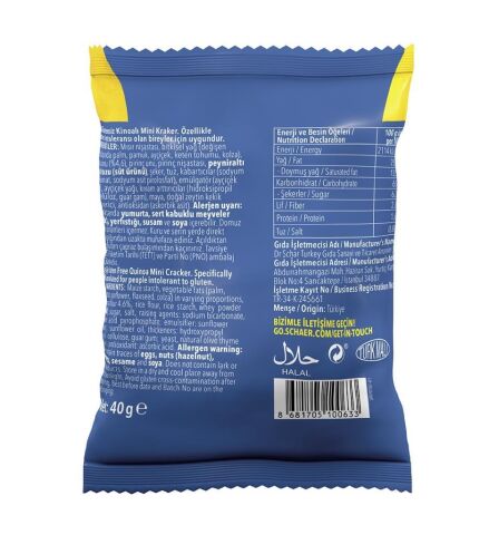 Schar Quinotti Glutensiz Kinoa Halka Kraker 40 Gr