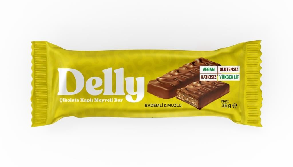 Delly Glutensiz Çikolatalı Bademli & Muzlu Bar