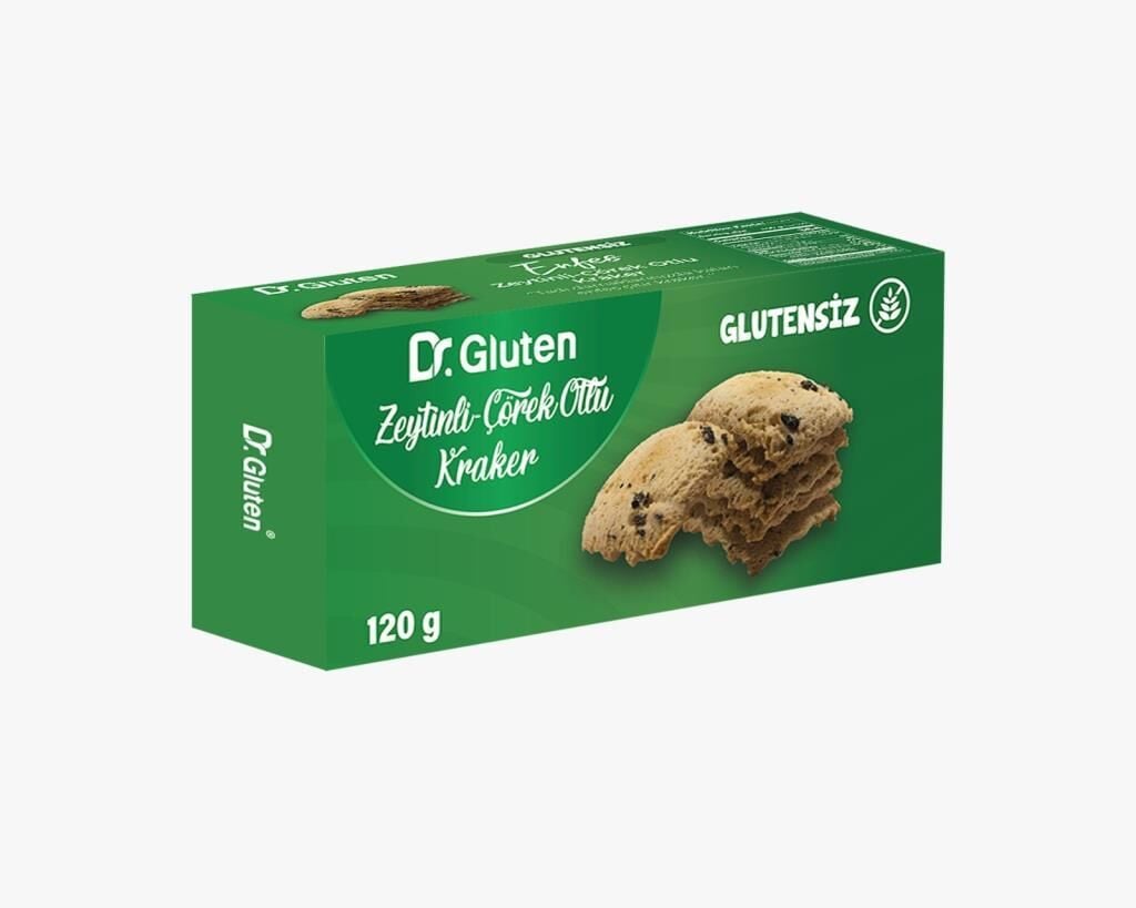 Dr. Gluten Glutensiz Zeytinli Çörekotlu Kraker 120 Gr