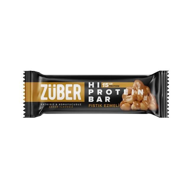 Züber Glutensiz Fıstık ezmeli protein bar 45gr