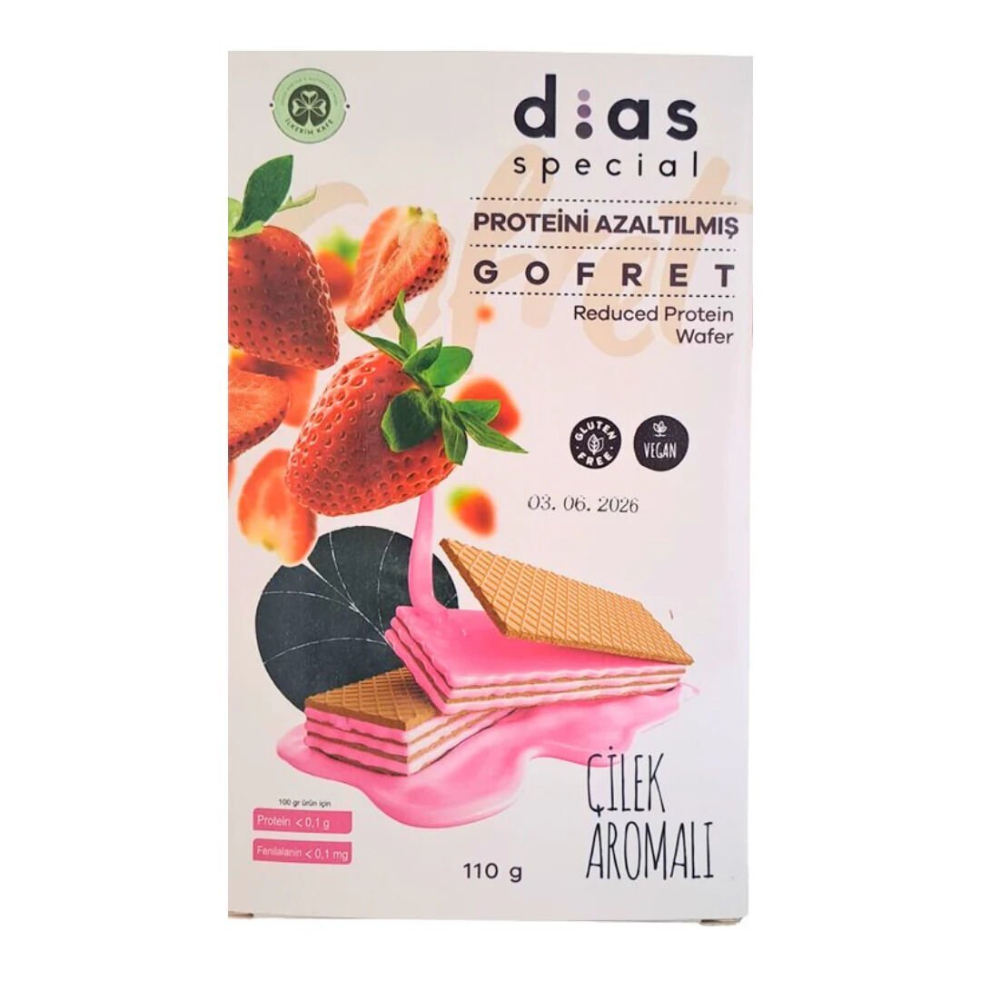 Dias Special Glutensiz DP Çilekli Gofret 110 gr