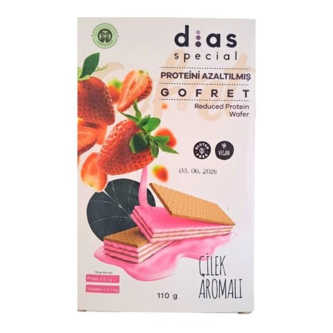 Dias Special Glutensiz DP Çilekli Gofret 110 gr