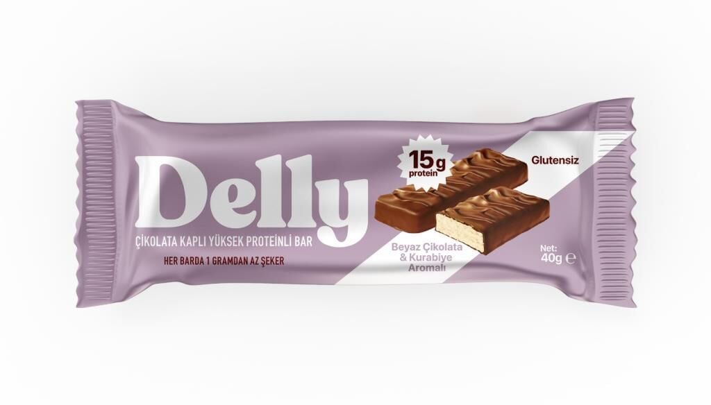 Delly Glutensiz Beyaz Çikolatalı & Kurabiyeli 40 Gr