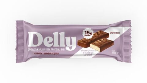 Delly Glutensiz Beyaz Çikolatalı & Kurabiyeli 40 Gr