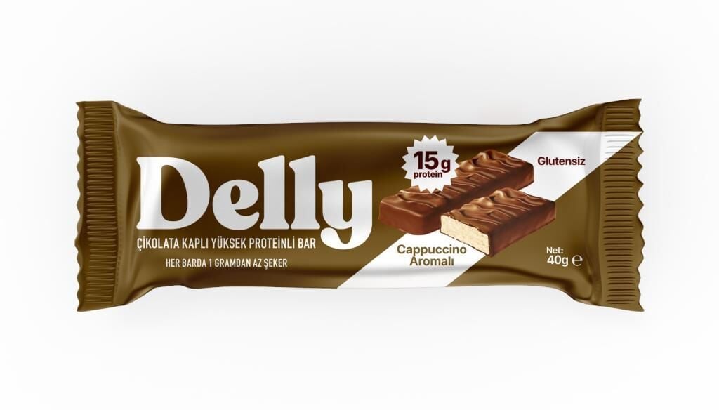 Delly Glutensiz Cappuccinolu Protein Bar 40 GR