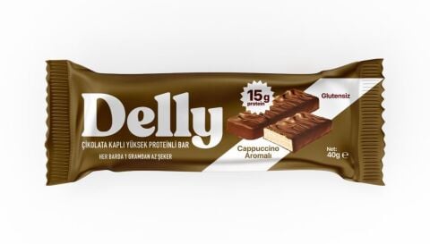 Delly Glutensiz Cappuccinolu Protein Bar 40 GR