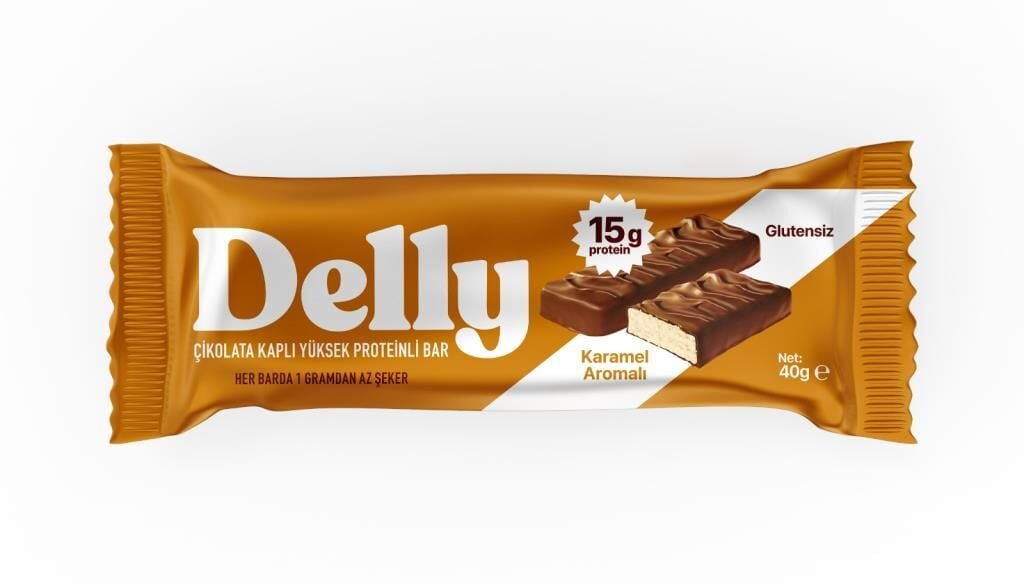 Delly Glutensiz Karamelli Protein Bar 40 GR