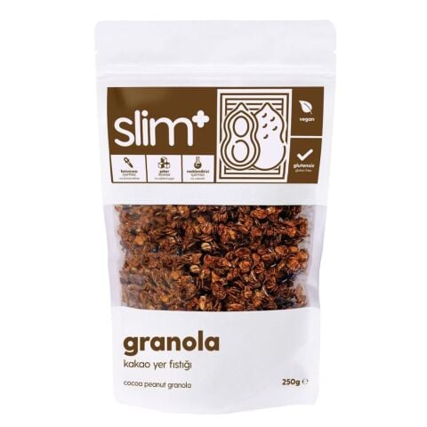 Slim Plus Glutensiz Kakao Yer Fıstıklı Granola