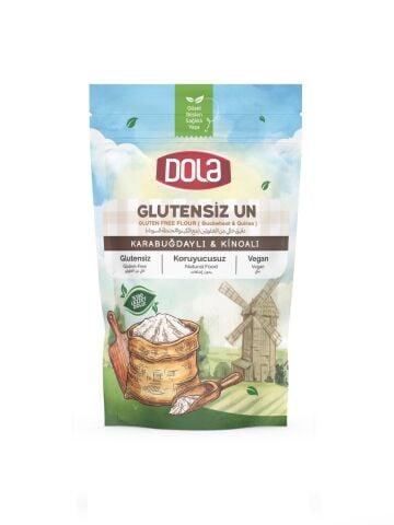 Dola Glutensiz Çiğ Karabuğdaylı & Kinoalı Un 500 g