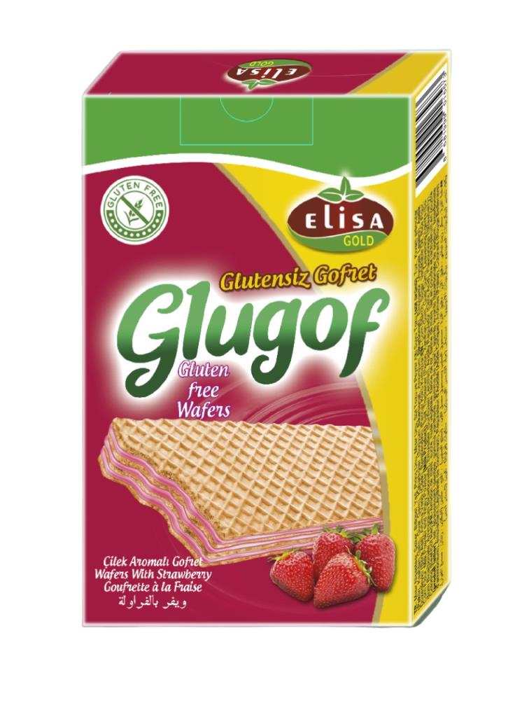 Ellisa Glutensiz Çilekli Gofret 125 gr