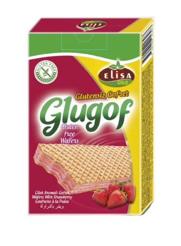 Ellisa Glutensiz Çilekli Gofret 125 gr