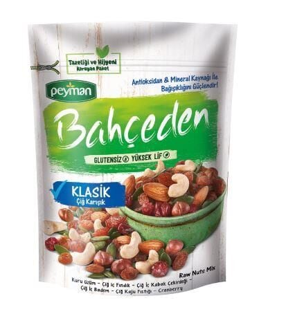 Peyman Bahçeden Glutensiz çiğ karışık klasik 165 Gr