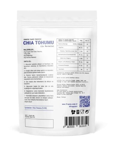 Fropie Glutensiz Chia Tohumu 250 gr