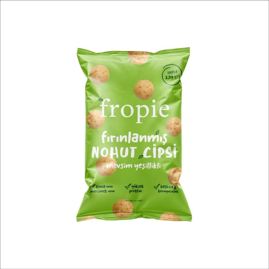 Fropie Glutensiz Mevsim Yeşillikli Nohut Cipsi 50 Gr