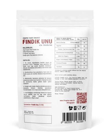 Fropie Glutensiz Fındık Unu 250 gr