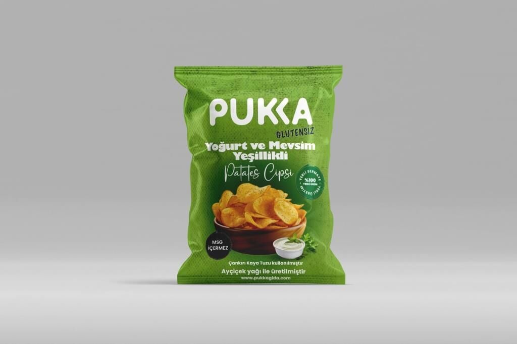 Pukka Glutensiz Yoğurt ve Mevsim Yeşillikli Cips 70 Gr