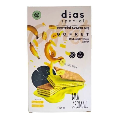 Dias Special Glutensiz Düşük Proteinli Muzlu Gofrt
