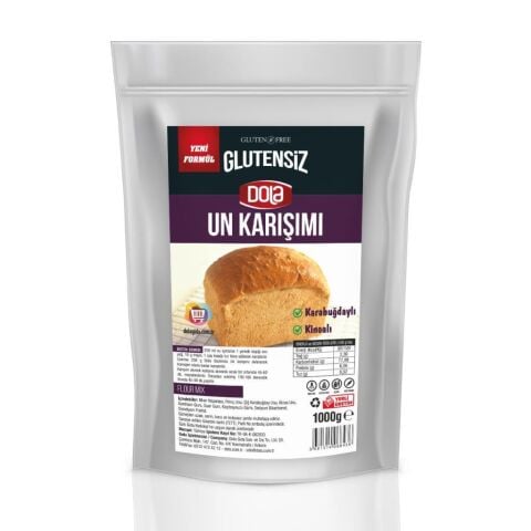 Dola Glutensiz Çiğ Karabuğdaylı & Kinoalı Un 1 Kg