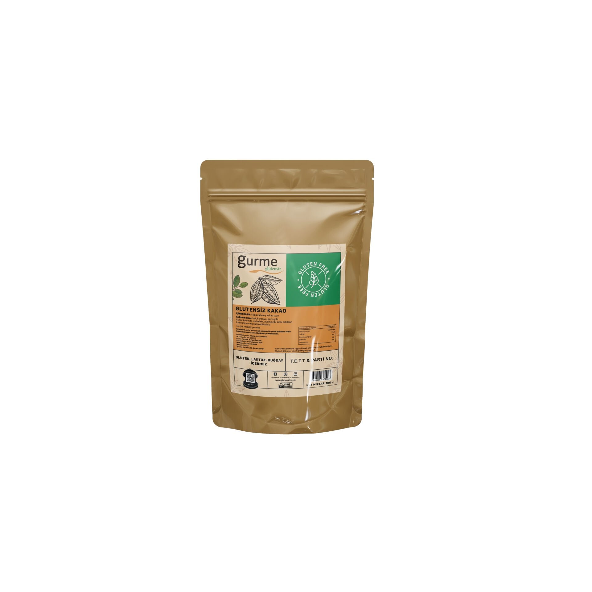 Gurme Glutensiz Kakao 100 Gr